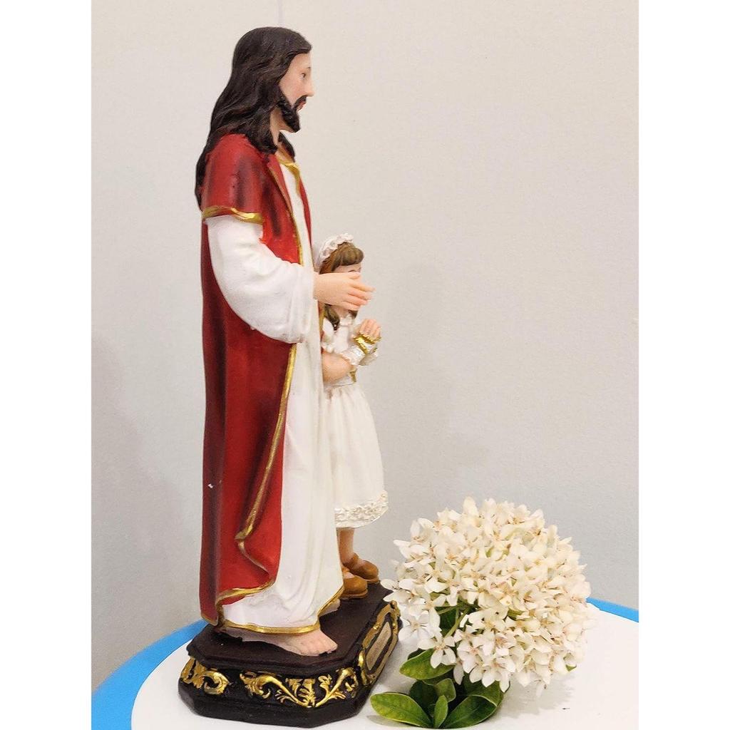 New Resin Jesus Statue for Home Decor Gift Showpiece Jesus Christ Figurine Jesus Murti Medium