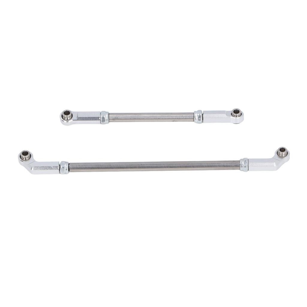 RC Steering Rod 90mm Aluminum Alloy Steering Pull Rod Link Linkage Set for SCX10 III 1 10 RC Cars Silver