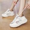 Осенние сетчатые кроссовки на высокой подошве для папы женские 2025 новые универсальные туфли на платформе 5 см спортивно-повседневная женская обувь