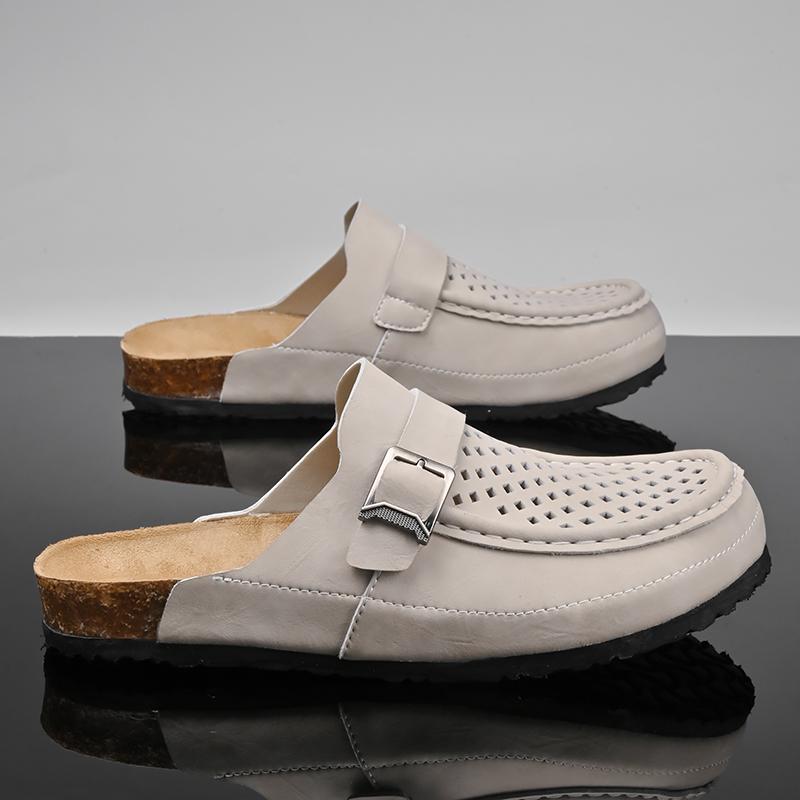 Летние мужские сандалии из натуральной кожи, мужская повседневная обувь, уличные мужские кожаные сандалии для мужчин, пляжная обувь, римская мужская обувь