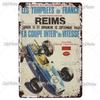 24-Stunden-Metallschild, Vintage-Plakette, Blechschild, Wanddekoration für Bar, Kneipe, Metallhandwerk, Retro-Rennwagen-Poster