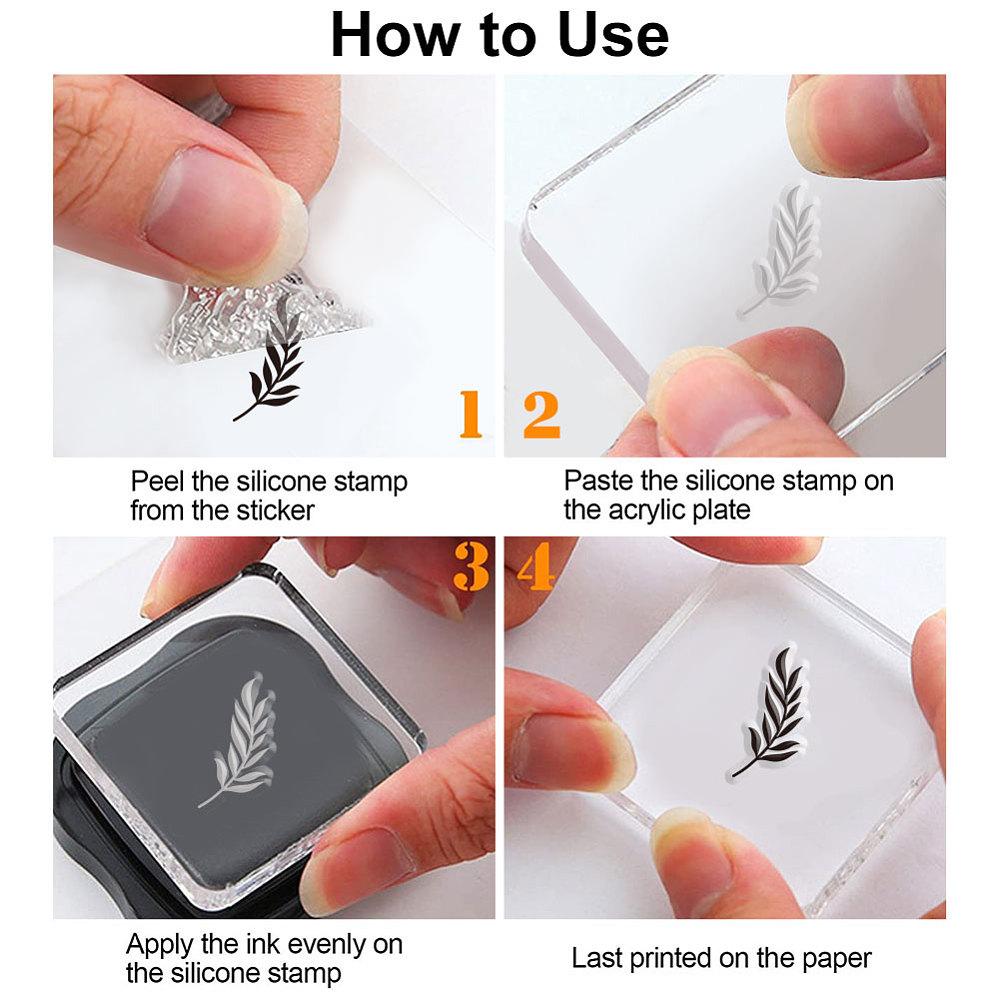 Custom PVC Plastic Clear Stamps for DIY Scrapbooking Photo Album Decorative Cards Making Number 160x110x3mm