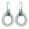 [L1169] - Silver 'Goddess' Earrings, Silver-white (rhodium-plated) - 14x7 Mm