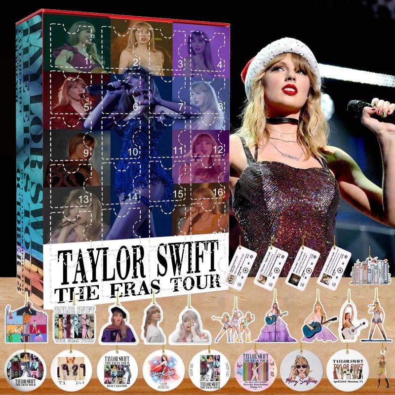 Taylor Swift Christmas Countdown Advent Calendar Set 24pcs Acrylic Decorations Keychains Limited Edition Gift