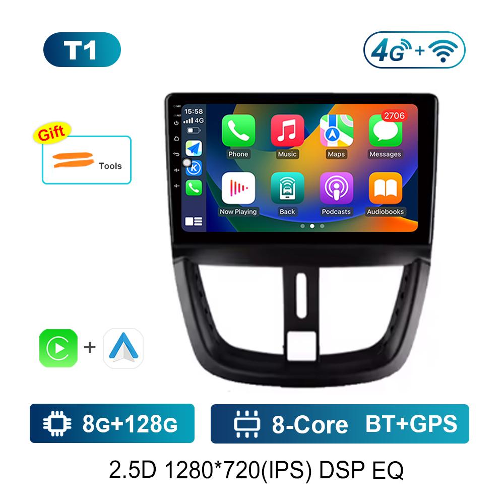 for Peugeot 207 CC 207CC 2006 - 2015 Android Intelligent System Car Radio Multimedia Player GPS Navigation BT 4G Carplay WiFi