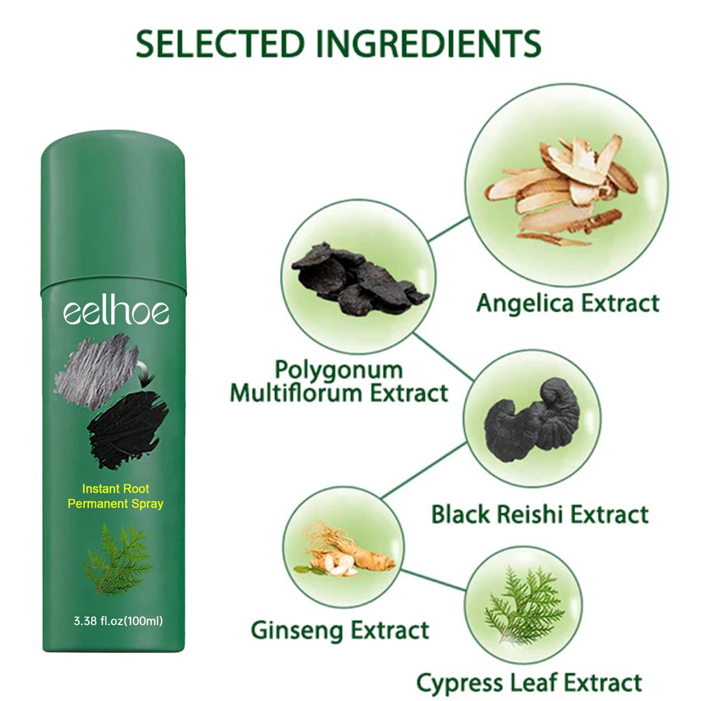 100 мл спрей для утолщения и питания корней с глянцевым и гладким натуральным черным спреем для волос