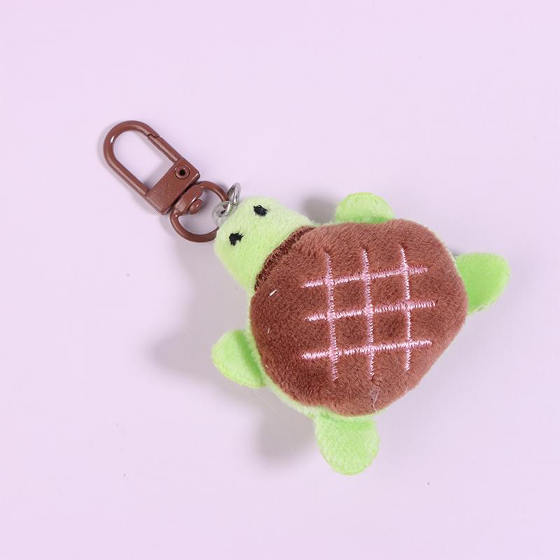 Брелок в виде плюшевой куклы-черепахи из мультфильма, анти-потеряшка, детский пушистый брелок, кукла-животное, школьная сумка, кулон