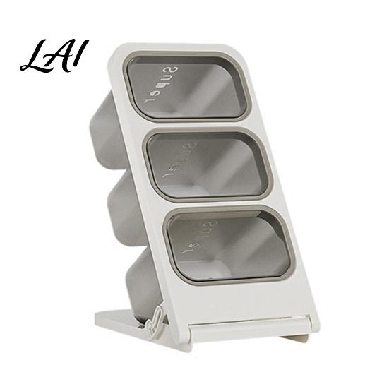 Small Item Sorting Tray 3 Tier Tea Bag Organizer with Angled Opening Desktop Storage Box for Countertop Coffee Station Capsules Snacks Office