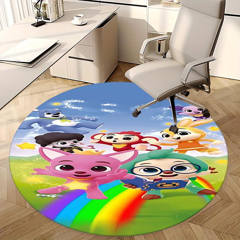 Pororo Chair mat Round Rug Office carpet, Non slip, Suitable for Living Rooms, Bedrooms Decor 1205512a