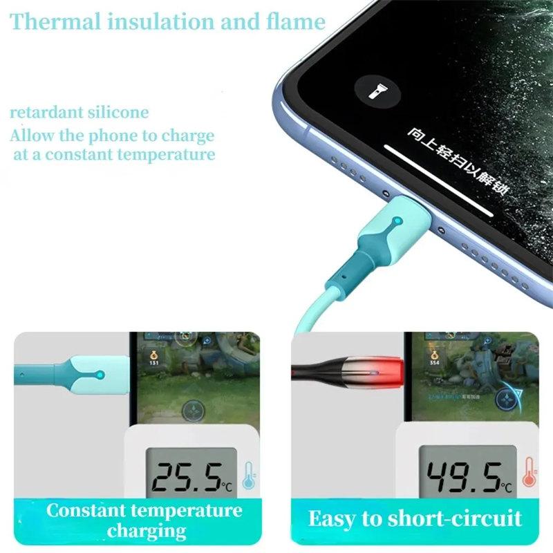 3 In 1 Mobile Phone 5A Super Fast Charging Type-C Usb Charging Cable for IPhone, Xiaomi, Android, Huawei Vivo Charging Cable