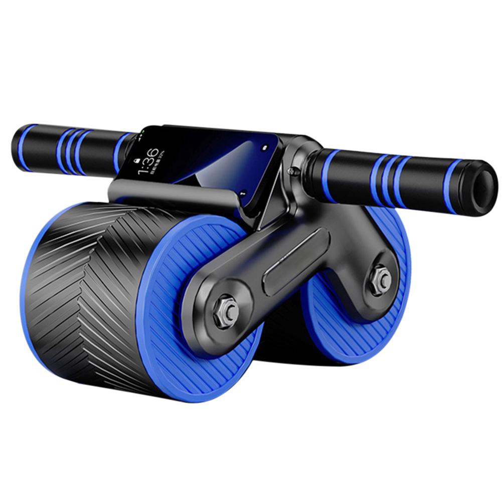 Abdominal Wheel Exerciser Dual Wheel Design Ab Slider Roller Automatic Rebound Anti-Slip Home Gym Fitness Equipment