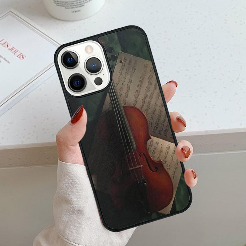Чехол для телефона 'Скрипка и Музыкальная нота' Для iPhone 17 Air 11 12 13 14 15 16 Pro Max Чехол-бампер Для iPhone 17 Air Max Plus Чехол-оболочка