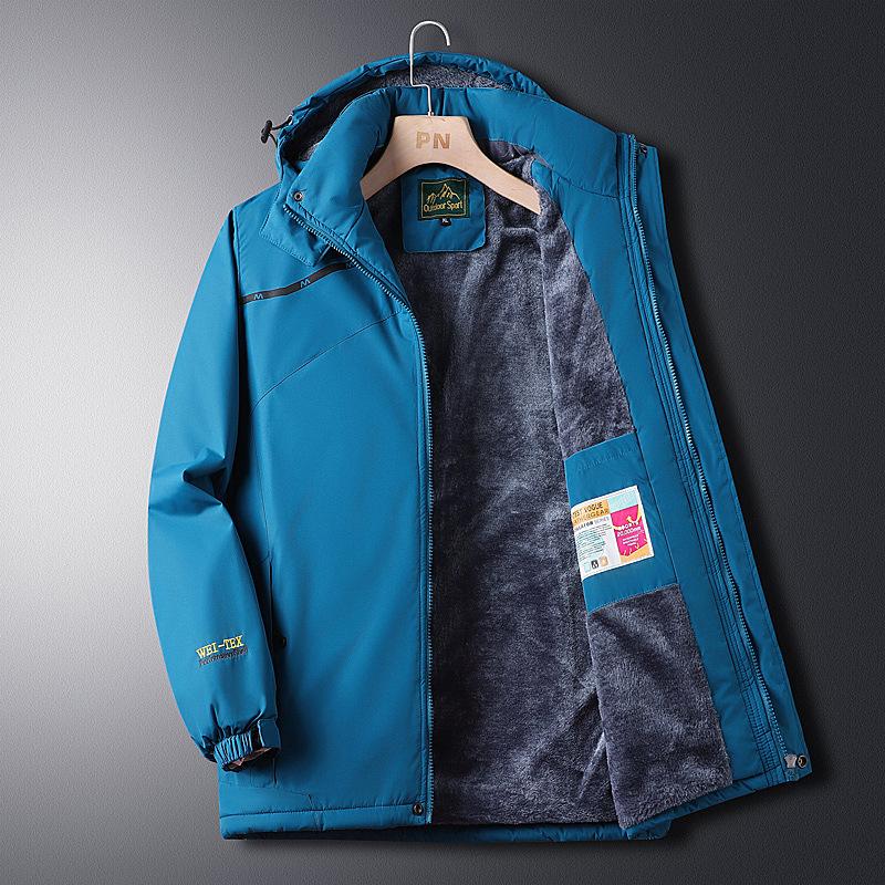 Куртка мужская флисовая утолщенная осень и зима теплая хлопковая одежда для людей среднего возраста зимнее пальто для пожилых мужчин с хлопковой подкладкой