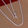 Korean Style 925 Silver 3MM Snake Chain Men's Necklace