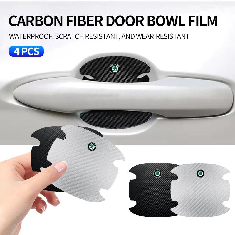ONMS3 Car Door Bowl Stickers For Skoda Octavia 2 A5 A7 A8 Fabia 3 Rapid Scala Kodiaq Superb 3 Karoq Kamiq Citigo Roomster Accessories