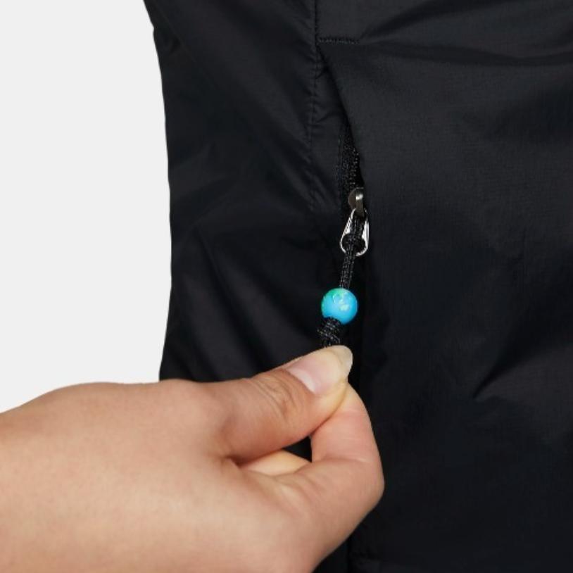 Nike Однотонная женская куртка с капюшоном и застежкой-молнией, с длинным рукавом, черная DQ5841-010