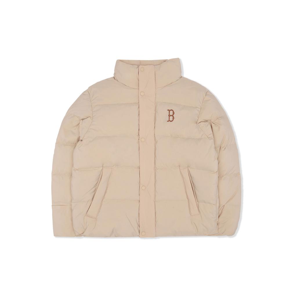MLB New York Yankees Solid Color Sports Casual Bread Warm Windproof Down Jacket Unisex Jacket Beige 3ADJB0526-43BGS