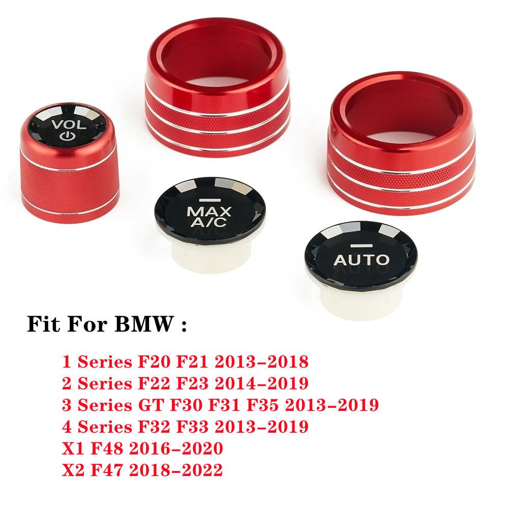 Car Styling Air Conditioning Volume Buttons Ring Trim For BMW 1 2 3 4 X1 X2 Series F20 F21 F22 F23 F30 F31 F32 F33 F25 F47