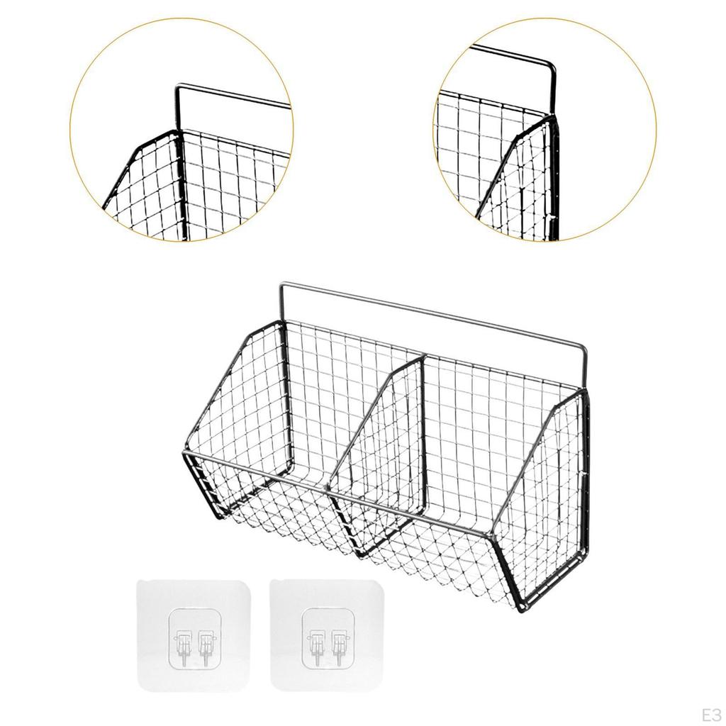Металлическая проволочная корзина для фруктов, настенная, многофункциональная, железные сетчатые корзины для хранения, подвесная