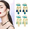 Water Drop Statement Earrings for Women Girls Christmas Jewelry Gift Decoration