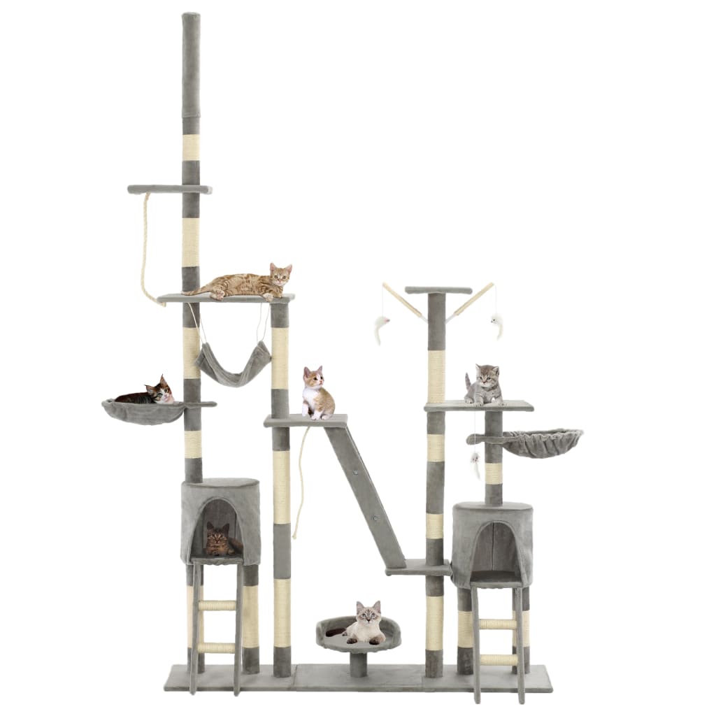 Cat Scratching Post with Sisal Scratching Posts 230 250 cm Grey
