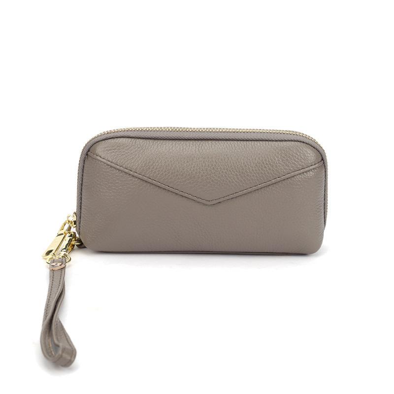 Johnature Fashion Genuine Leather Women Long Hand Wallet Soft Cowhide Leisure Ladies Clutch Bags Mobile Phone Bag