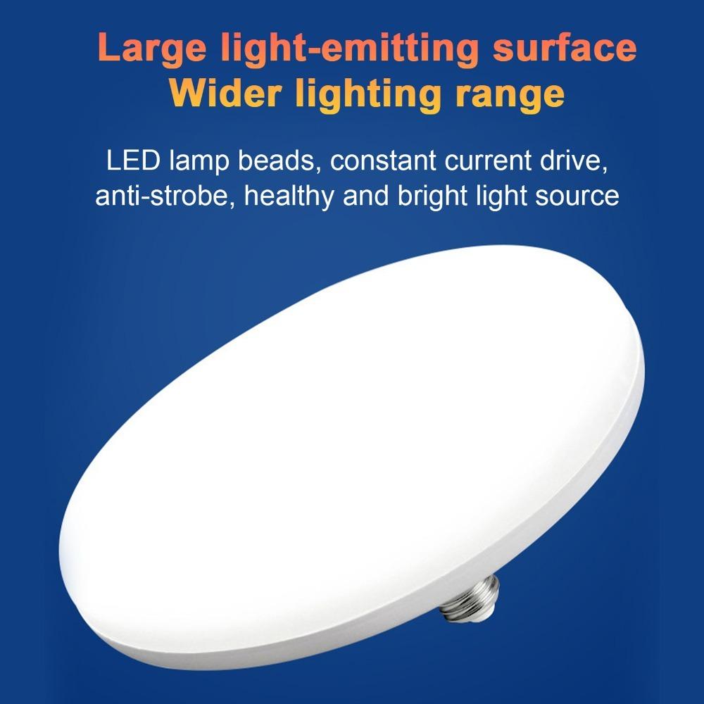 E27 Flying Saucer Light Bulb White Color High Power LED Light Disc Light Bulb Hallway Lobby