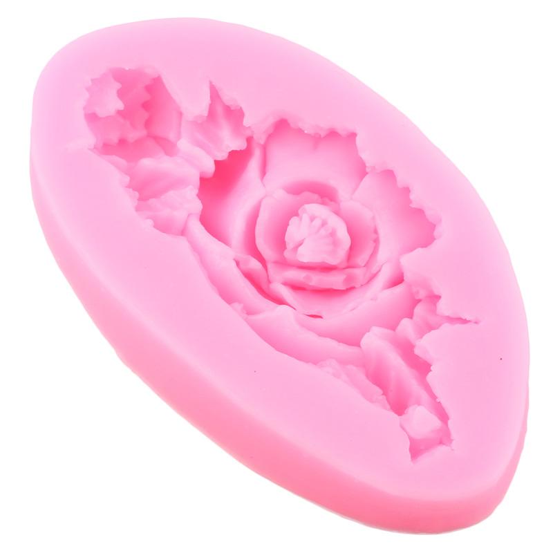 Силиконовая форма в форме розы, 3D формы для помадки для DIY, инструменты для украшения торта, форма для конфет, смолы, глины, формы для шоколадной мастики