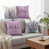 Throw Pillow Covers 16x16 Inch Set of 4,Lavender Home Sweet Purple Pillow Cases for Couch Sofa Outdoor Home Decorations