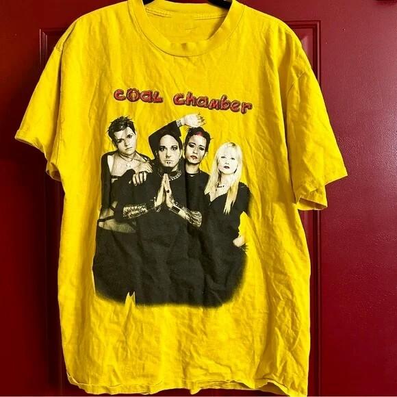 Coal Chamber 1999 Tour BAND Tour Gift for Fan S to 5XL Yellow T-Shirt GC1415