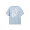 SS23 Inspired Prints Loose Round Neck T-Shirt Men Tops Sky-Blue AHST203-2