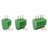 AT19-50PCS 2.54Mm 0.1 Inch Pitch PCB Mount Screw Terminal Block Connector, 2P 3P 4P Terminals 150V 6A