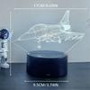 Ночник 3D истребитель, свет 3D оптической иллюзии с сенсорным управлением, 7-цветный меняющийся окружающий свет для спальни