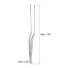 uxcell Offset Tweezers, 20cm, Stainless Steel, Plated, for Kitchen and Cooking, Precision Curved Tweezers for Gardening and Decorating