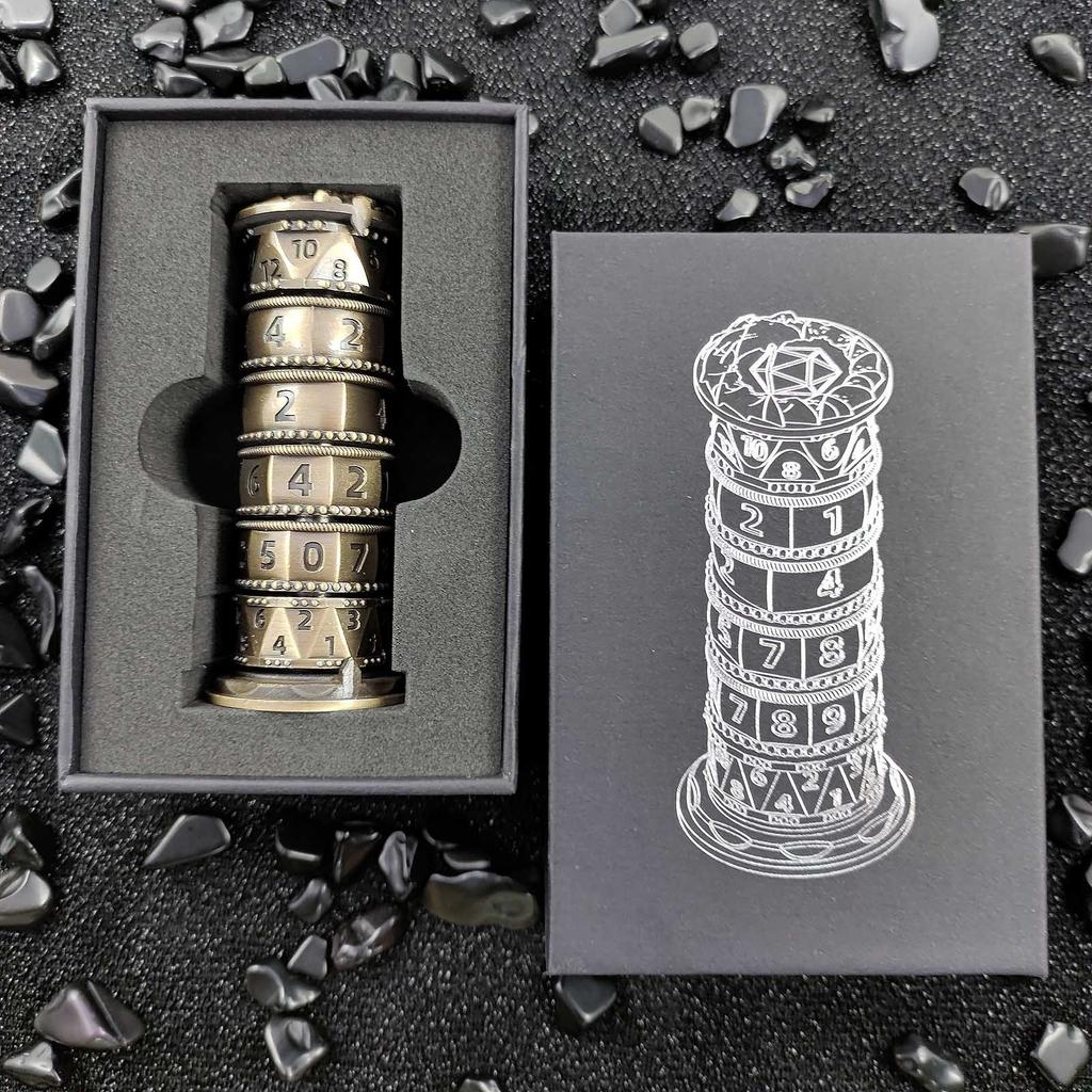 7-in-1 Spinning Dice Towers for Dungeons Dragons RPG COC Run Group Cthulhu Board Game Prop Carving Table Ornaments