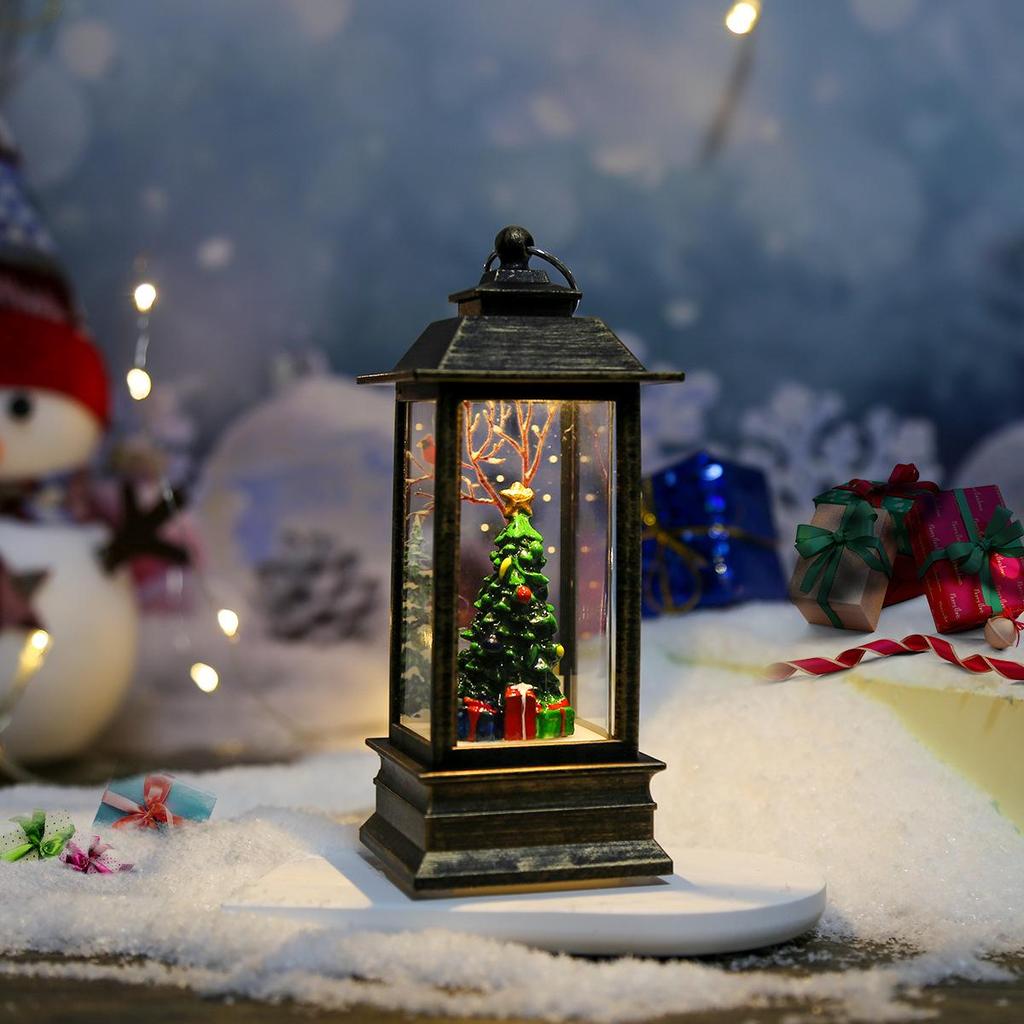 Christmas Festive Lantern: Small Night Light & Table Ornament