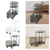Under Desk Utility Cart Mobile Shelf, Storage Basket, Mobile Rolling Cart for Dorm