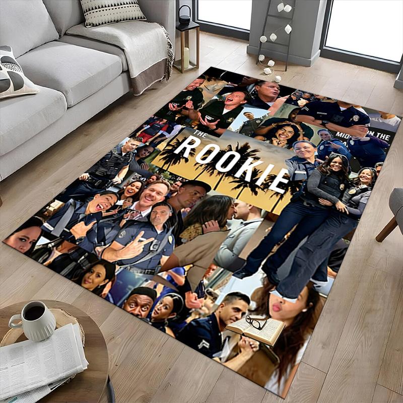 The Rookie Cast Collage Carpet For Playroom Bedroom Living Room Sofa Home Decorkids Game Area Rug Nonslip Floor Mat
