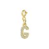 Trendy Gold Color Micro-inserts Zircon Alphabet Charm DIY Making Letter Pendant Necklace Bracelet Accessories Fashion Jewelry