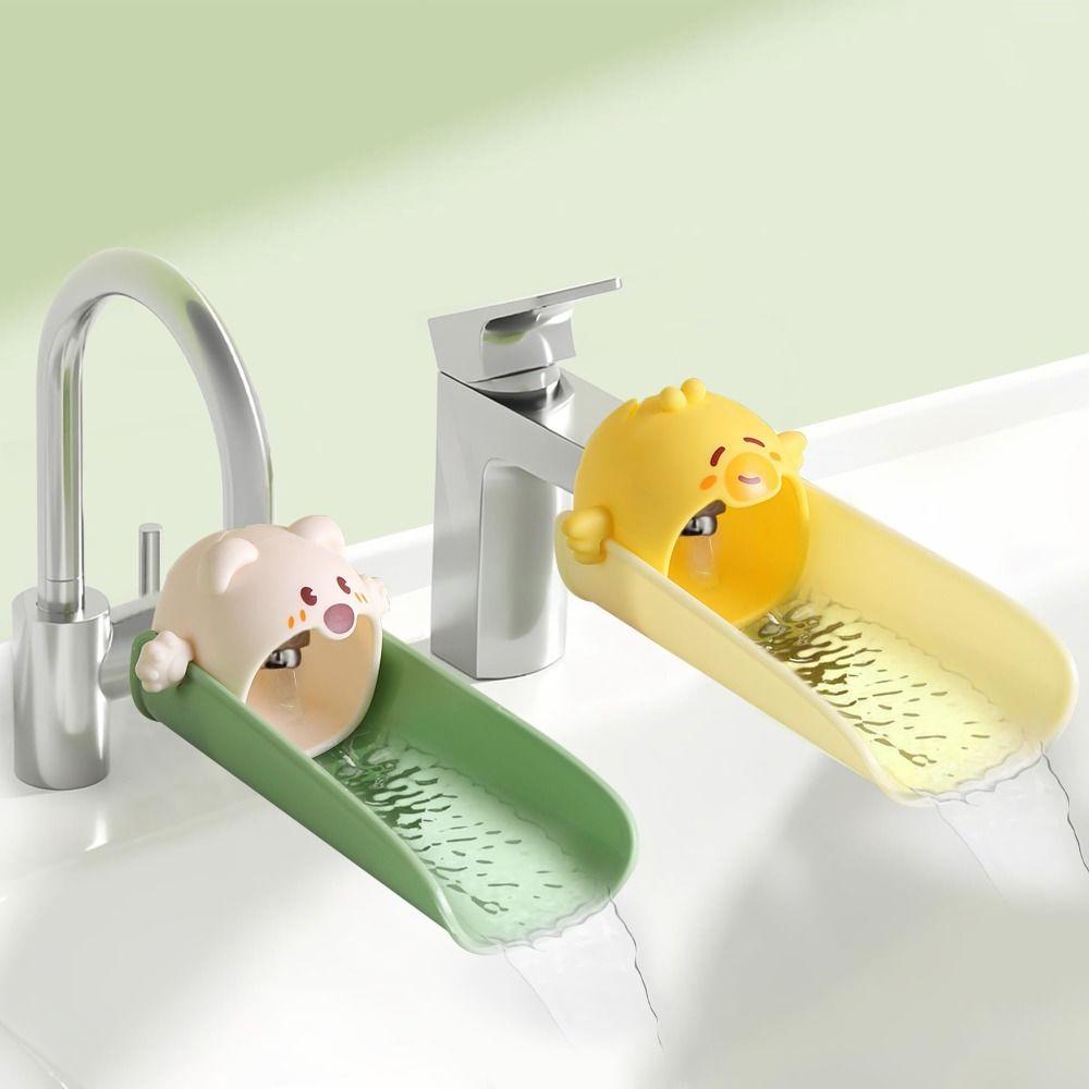 Baby Hand Washing Sink Extender Cartoon Water Spout Extender Universal Kids Faucet Extender