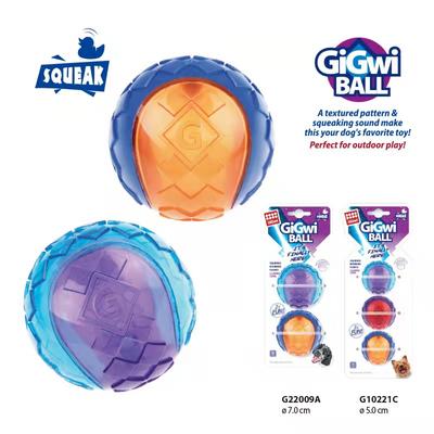 Gigwi Pet Toys Серия G-Ball Интерактивный мячик для собак Игрушки для собак Скрипучие шарики 2,5 дюйма Надувные шарики разных цветов для маленьких и средних собак