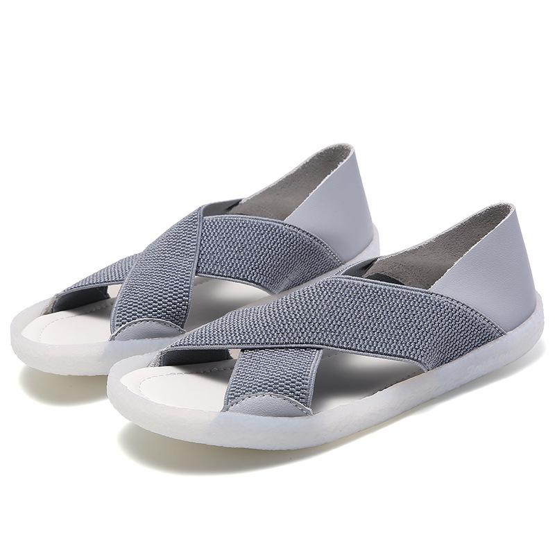 Размер 45 спортивные сандалии женские 2025 новые мягкие подошвы легкие двухслойные повседневные тапочки Socofy эластичная ткань женская летняя обувь