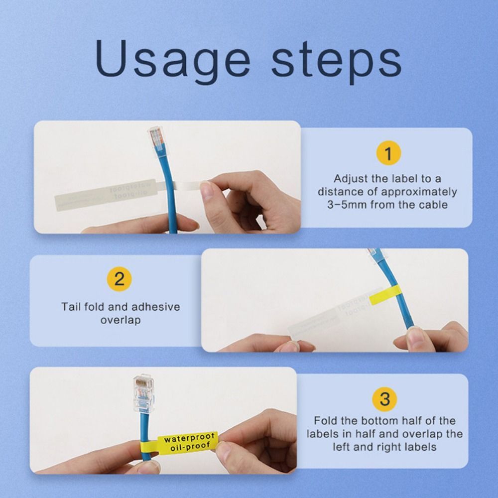 Наклейка, этикетка для кабеля, идентификационная бирка для провода, термобумага для этикеток для D110 D101 D11 Pinter