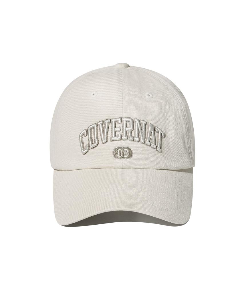 COVERNAT [Cozy Fit] Arch Logo Volume Embroidered Ball Cap Ivory