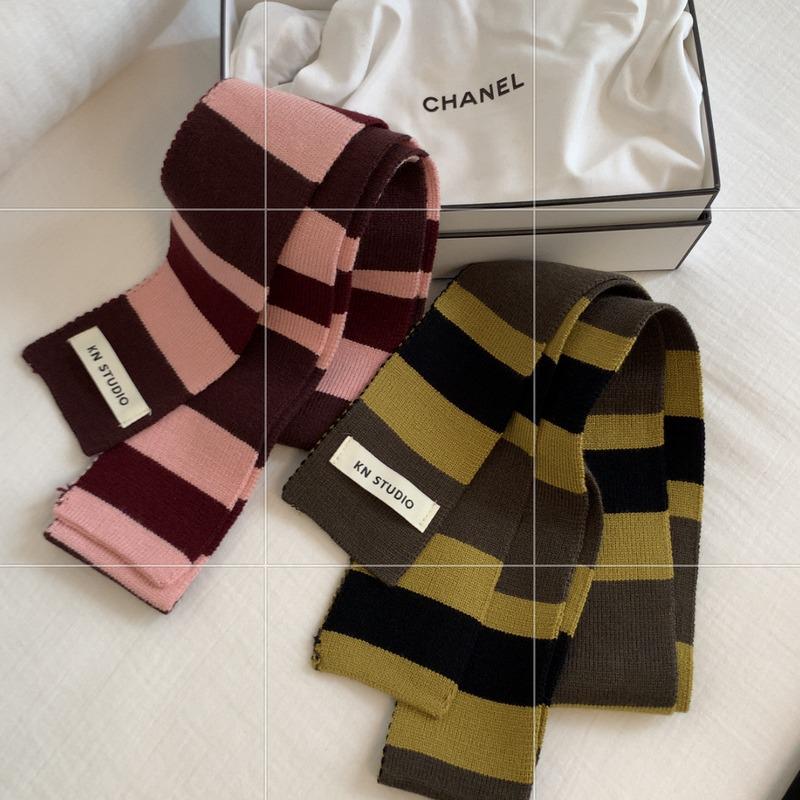 2024 Striped Color-Match Knit Scarf: Versatile, Stylish Accessory for Men & Women