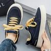 Classic Denim Sneakers for Men | Casual Canvas Low-Top Board Shoes, Lightweight Breathable Campus Walkers for Spring Autumn