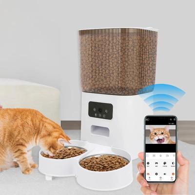 Для 5-литровой умной камеры WiFi с приложением, автоматической кормушки для животных, диспенсера для корма кошек, видео-умной кормушки для кошек, собак, миски для сухого корма животных