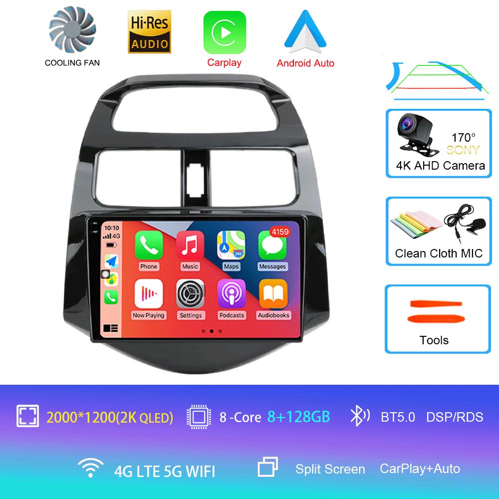 Android 14 Video Player Carplay Car Radio For Chevrolet Spark Beat Matiz Creative 2010 - 2014 Multimedia  GPS 2din Stereo