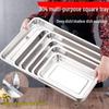 304 Stainless Steel Rectangular Flat Tray