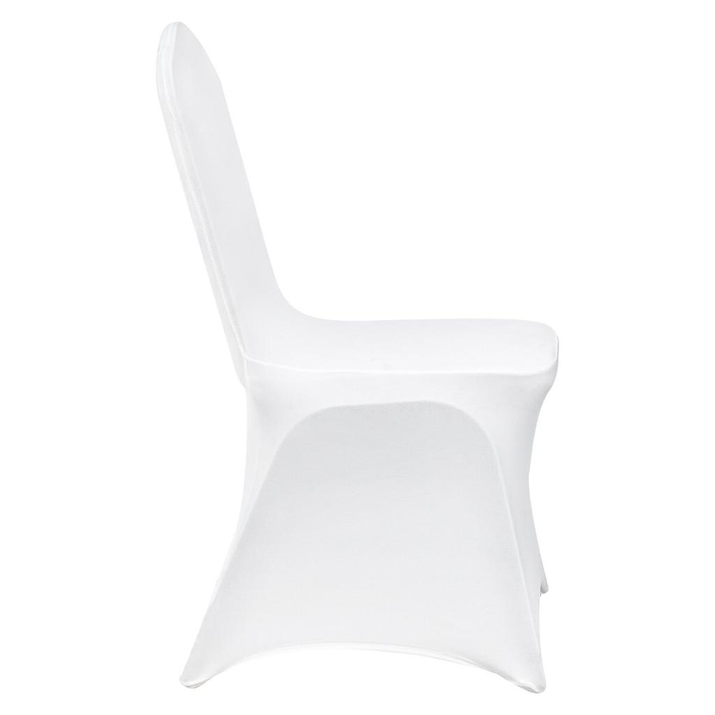 200PCS White Stretch Spandex Folding Chair Covers, Universal Fitted Chair Cover, Removable Washable Protective Slipcovers, for Wedding, Holiday,